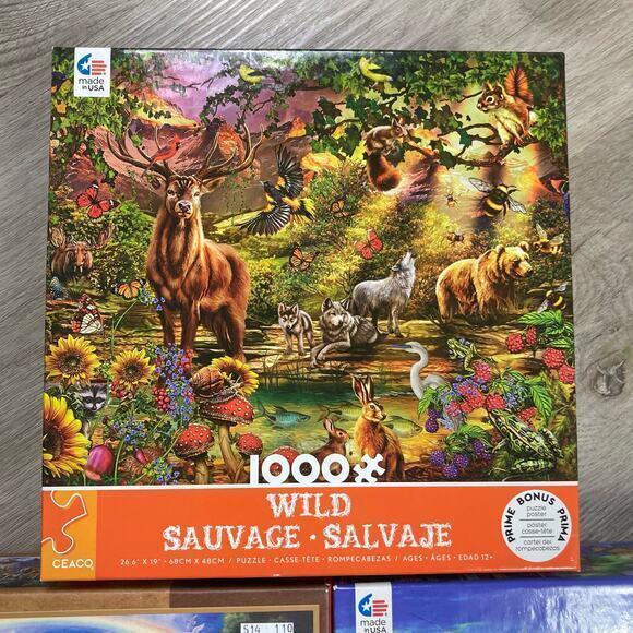Puzzle Bundle 3 Pack‎ Noah’s Ark + Animals 550-1000 Pieces Animal Theme Ages 12+ - Picture 2 of 8